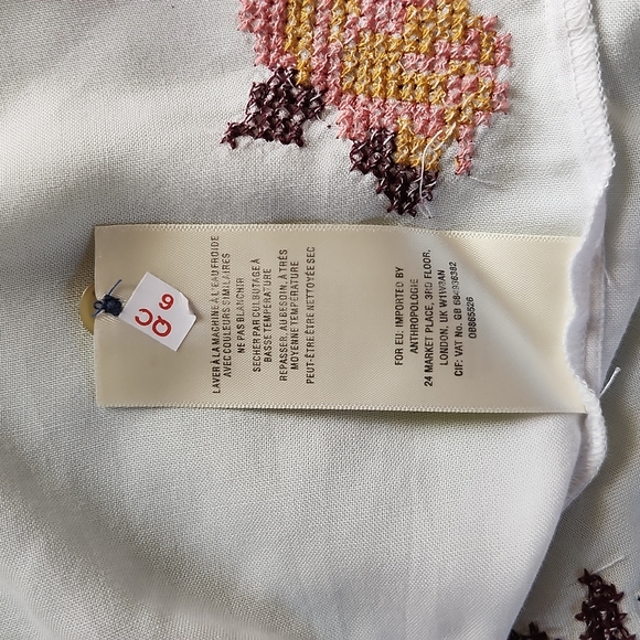 Anthropologie brand floral embroidered buttondown size 12 - Picture 7 of 7
